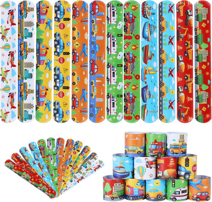 Serencatcher 48pcs Slap Bracelets Party Favors for Birthday Baby Shower Party Supplies Gifts