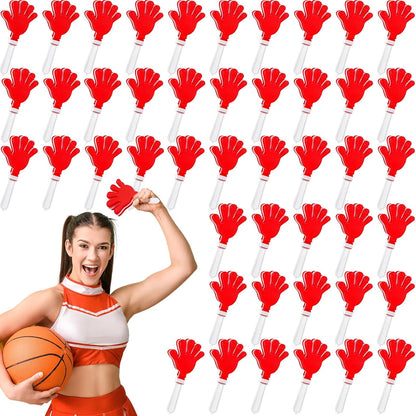 Junkin 48 Pcs Hand Clappers Bulk 7. 5 x 3. 5 Inches Noise Makers Party Favors Clapping Noise Maker Clacker for Birthdays Game Prizes Rewards Football Sporting Events Cheers Supplies (Black,White)