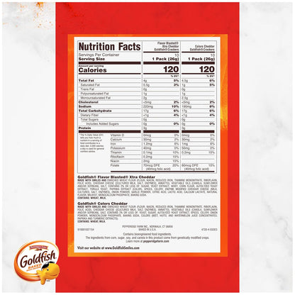Goldfish Crackers Big Smiles Variety Pack with Cheddar, Colors, and Pretzels, Snack Packs, 30 Ct