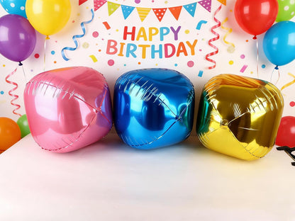 Metallic Gold Round Foil Balloons, 22" Large 4D Sphere Mylar Ball Balloons 6PCS, for Graduation Prom Birthday Wedding Anniversary Disco Party Decorations