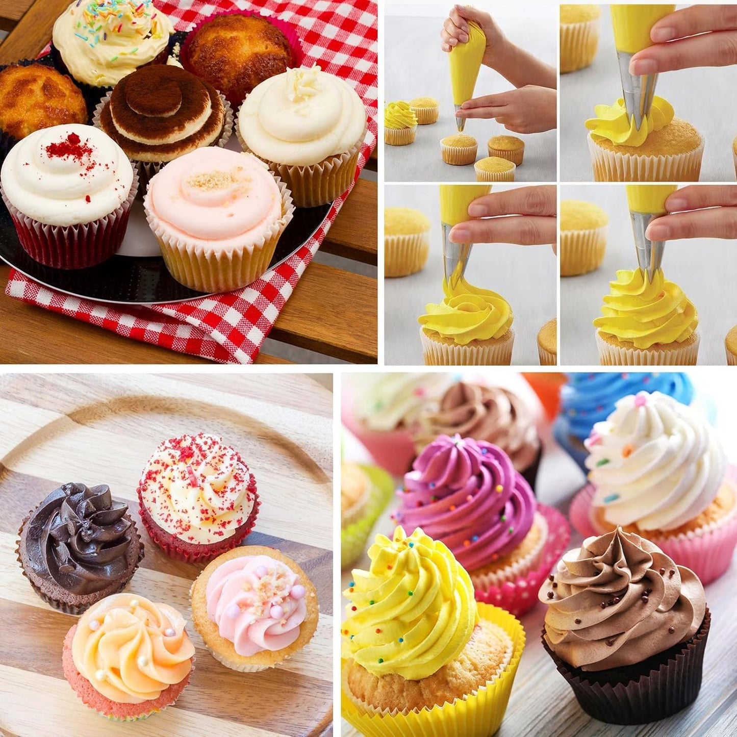 Piping Bags Disposable Pastry Bags 12 Inch 100PCS Thicken and Non-Slip Icing Bags Tipless Frosting Piping Bag for Cake, Cream Frosting and Cookie Decoration Supplies