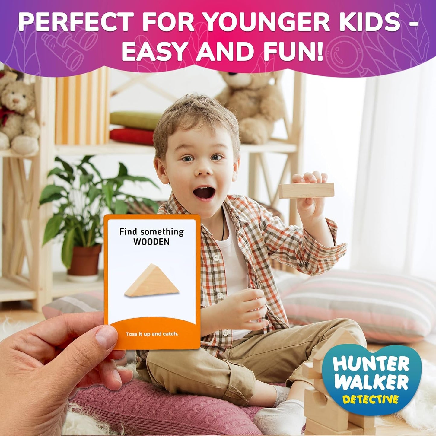 QUOKKA Scavenger Hunt Cards for Toddlers and Kids Ages 4-8 - Indoor Search and Find Activities for Kids Ages 6-8 - Educational Party Games for 3-6 Year Olds