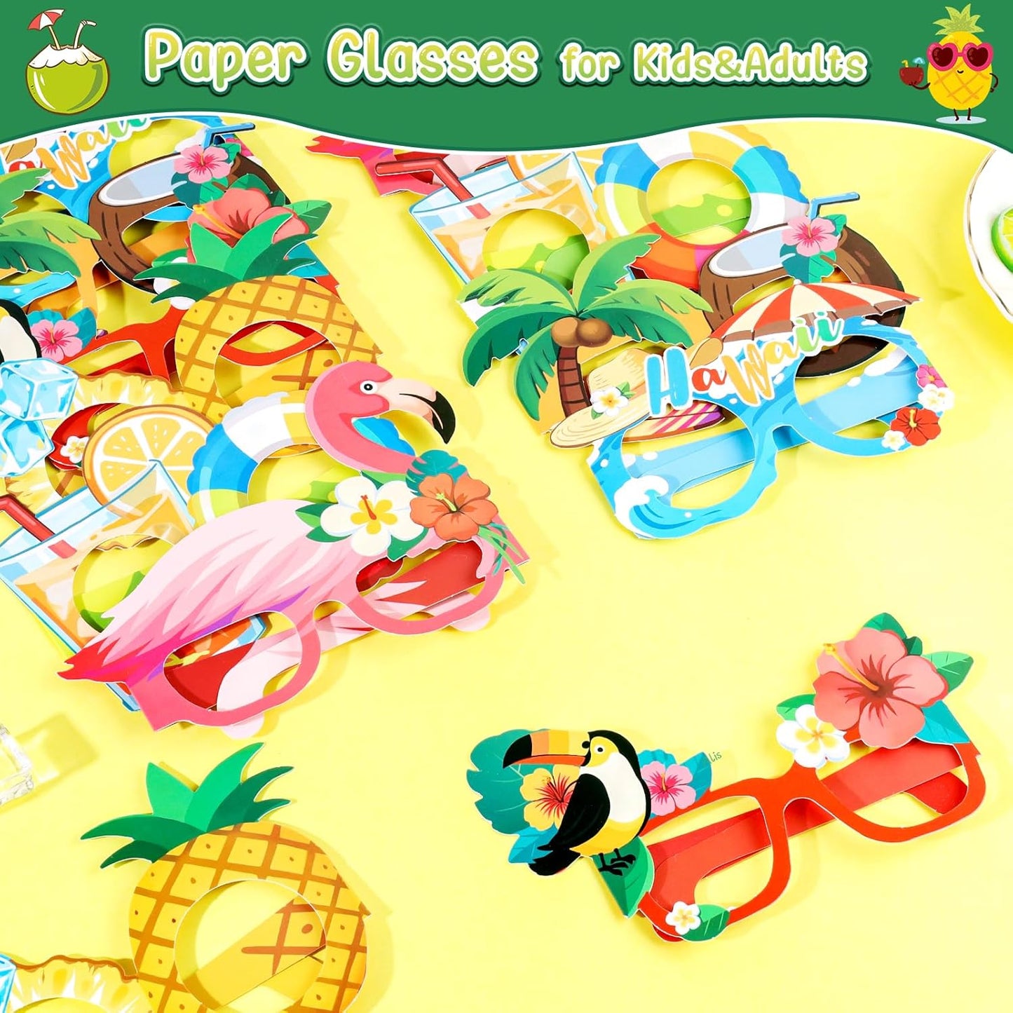 ANPHILE 12 Pack Hawaiian Luau Party Favors, Tropical Luau Party Favors Pinata Filler Goody Bag Stuffer for Summer Pool Beach Party