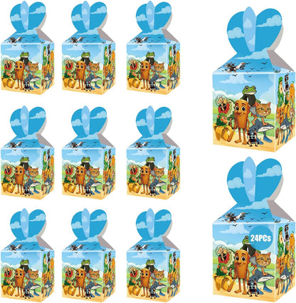 TJLMCORP Italian Brainrot Party Game, Pin the Tail Party Game Set With 24 Stickers and and 2 Blindfolds, Tralalero Themed Birthday Party Supplies, Brain Rot Party Decorations（Tung Tung Tung Sahur）
