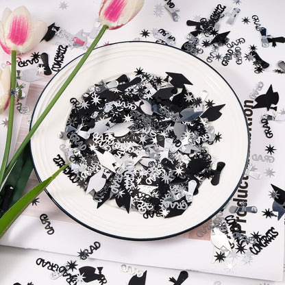 Silver and Blue Graduation Confetti 2026, 1000 Pcs Class of 2026 Table Centerpiece Grad Confetti for 2026 Graduation Party Decorations Supplies