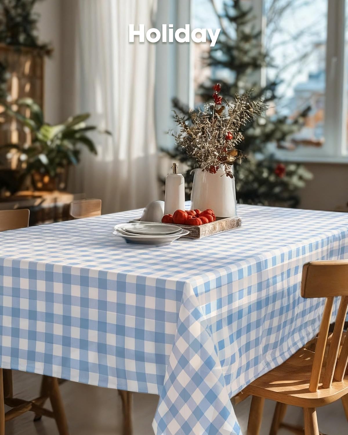 Pureegg Plastic Table Cloth 10 Pack, 54 x 108 Inch Disposable Table Cloths for Party, Picnic and Wedding, Rectangle, White - Colors B