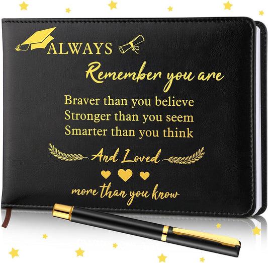 Geyoga 2026 Graduation Guest Book with Pen Class of 2026 Graduation Guest Sign in Book Senior Memory Scrapbook for Seniors Night Gifts College Party Gifts, 6 x 8 Inch(Always Remember You are,Black)