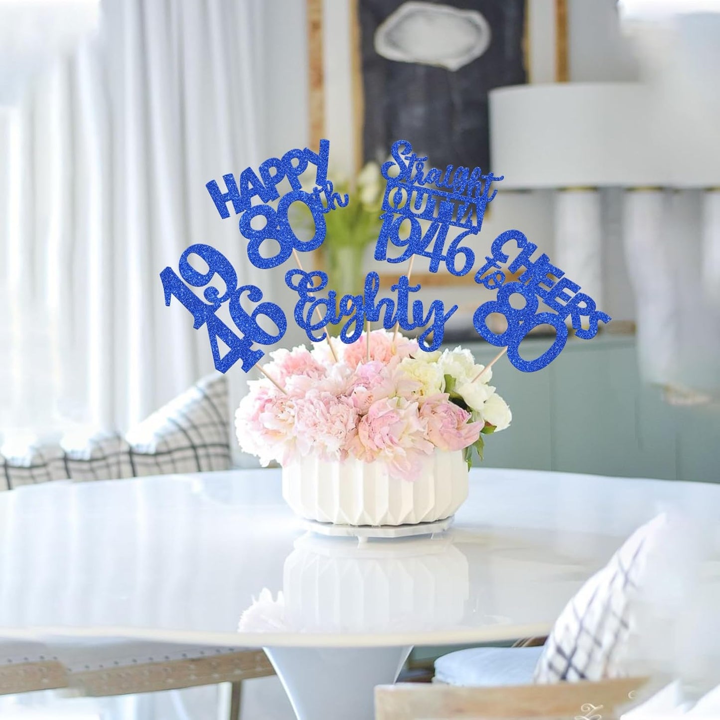 15 PCS 50th Birthday Centerpiece Sticks Fifty Happy 50th Straight Outta 1976 Table Flower Centerpieces Sticks Cheers to 50 Floral Decorations for 50th Birthday Party Centerpieces Supplies Black