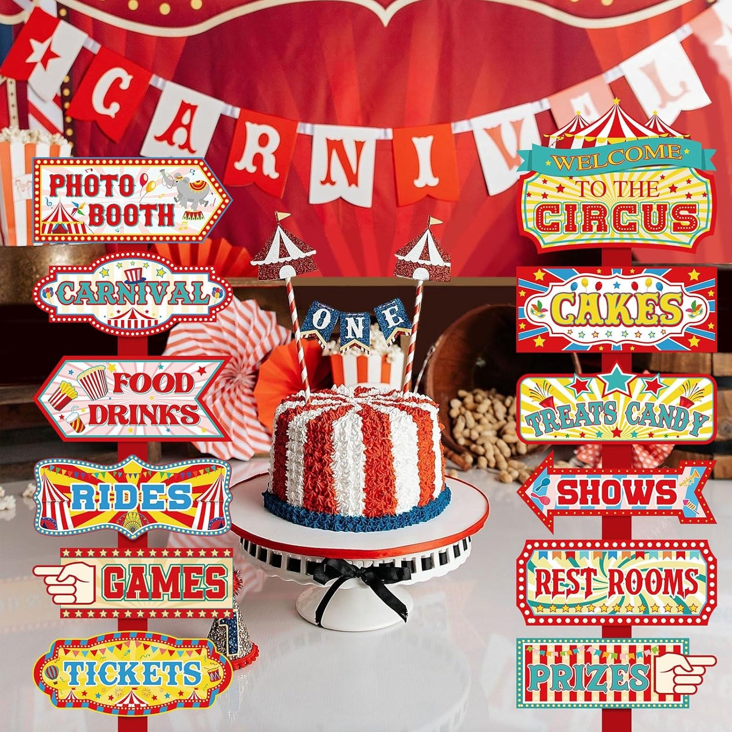 24 Pieces Retirement Decorations Retirement Party Directional Sign Retired Welcome Signs for Adults Retirement Themed Party Decorations Birthday Party Supplies