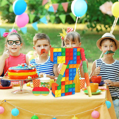 Hooqict Mexican Pinata with Blindfold and Bat Stick Party Pinata for Fiesta Carnival Cinco de Mayo Decorations Kids Adults Mexican Party Games Birthday Party Supplies