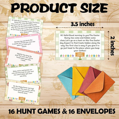 Easter Scavenger Hunt for Adults, Easter Egg Party Games, Bunny Treasure Hunt Clues Game Cards, Spring Holiday Activities for Large Groups, Family Party Decorations Supplies Favors -02