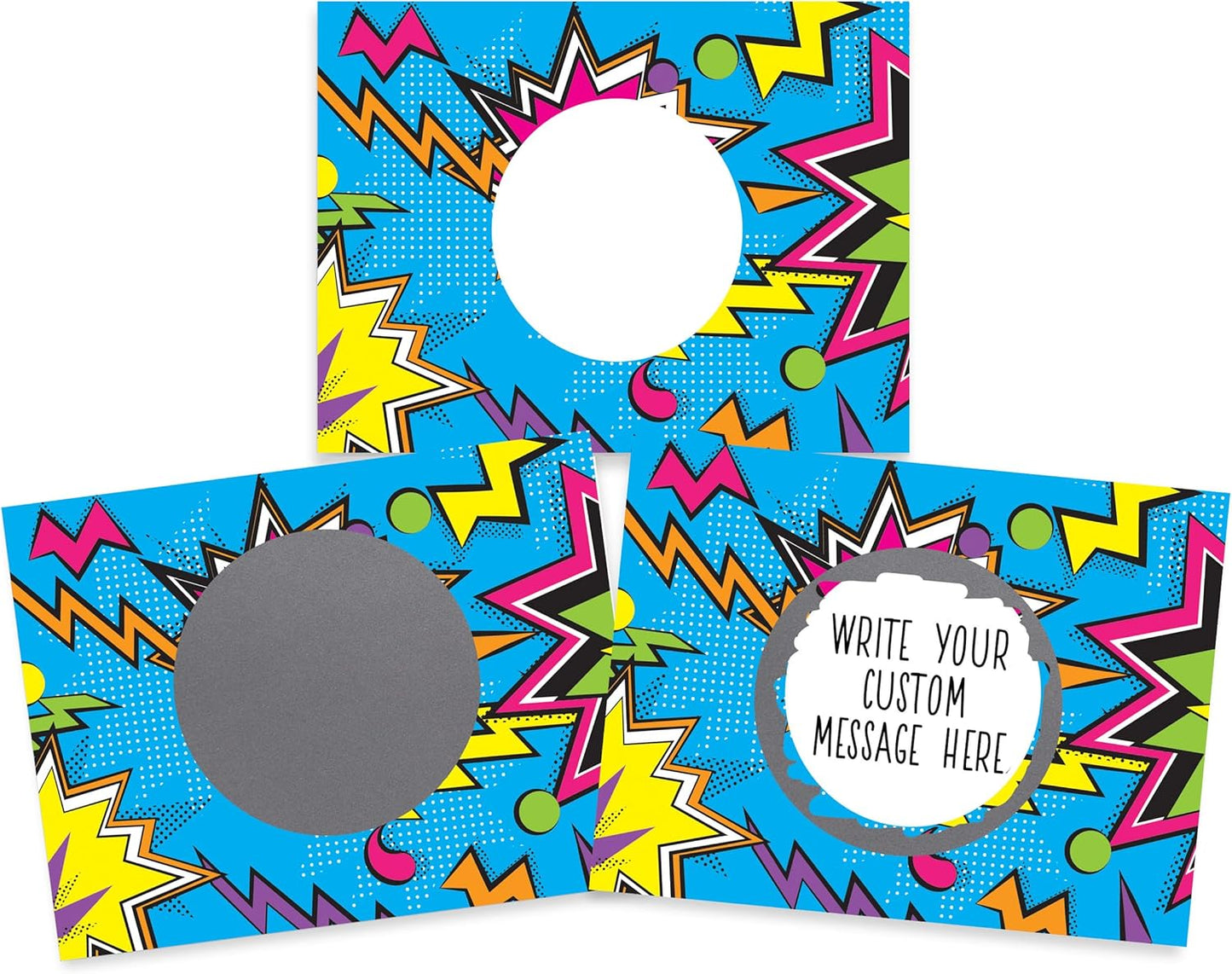 My Scratch Offs - Customizable Scratch-Off Cards Graffiti Design for Prizes, Classroom Rewards & Teacher Supplies, 50 Pack