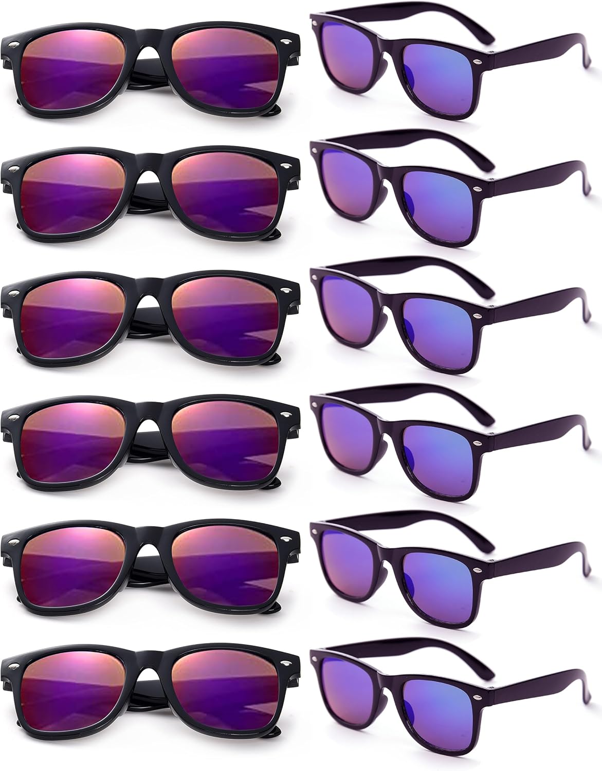 Party Sunglasses Bulk - Adult Retro Plastic Pack of 12 Vintage Sunglasses for Men Women - Party Favors