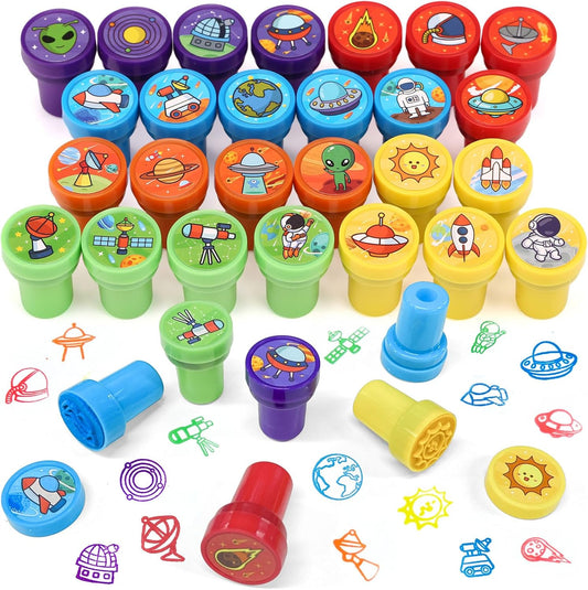 Kesote Assorted Stamps for Kids 26Pcs Self-Inking for Easter Egg Halloween Christmas Stuffers, Birthday Party Favor for Kids, Teacher Stamps
