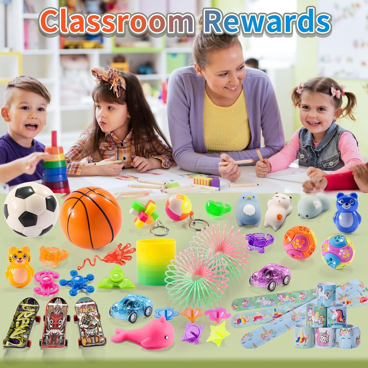 57PCS Treasure Chest for Kids Small Prizes Party Favors for Kids 8-12 4-8 3-5 Rewards, Treasure Box Fidget Toys for Classroom Prizes, Goodie Bag Stuffers, Pinata Filler, Claw Machine Toys Refill