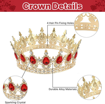 Crown Cake Topper, Balls Happy Birthday Cake Topper Pink Crown Birthday Candles Gold Butterflies, Corona Para Pastel, Cake Decorations for Birthday Wedding (Gold, Pink)