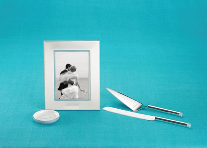 Kate Spade New York Take the Cake Knife and Server 2-Piece Dessert Serving Set, Silver-plate and Turquoise