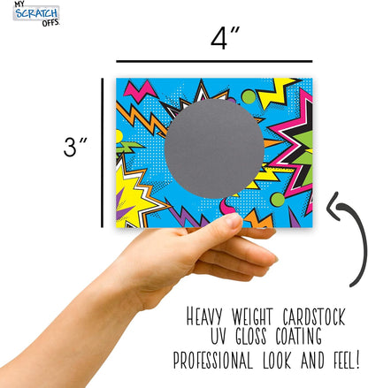 My Scratch Offs - Customizable Scratch-Off Cards Graffiti Design for Prizes, Classroom Rewards & Teacher Supplies, 50 Pack
