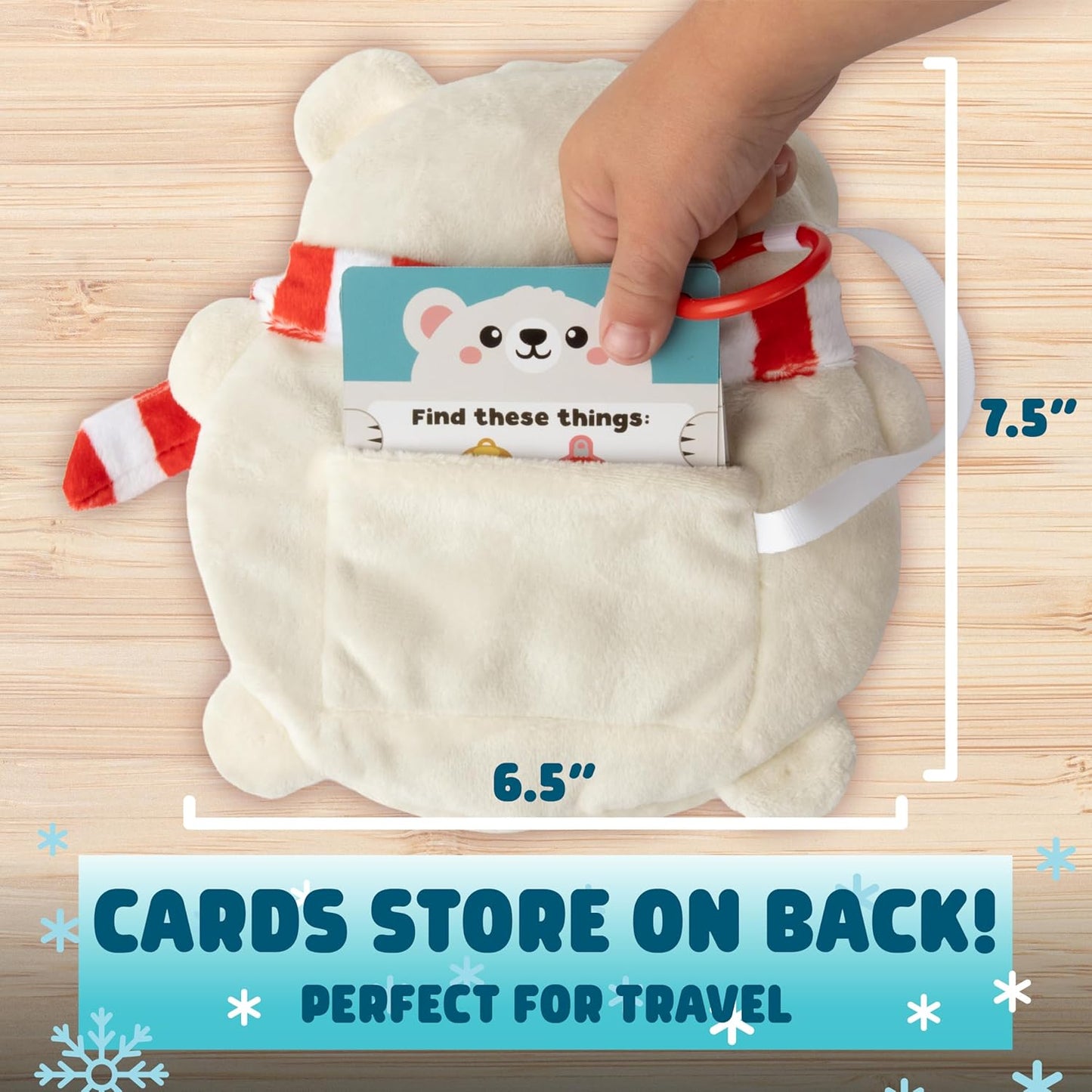 Chuckle & Roar Sensory Seek & Find Scavenger Hunt Bear – Plush Travel Toy with Hidden Objects, 40 No-Reading Challenge Cards, Sensory Activity for Focus & Calm, Toddler Gift Ages 3+
