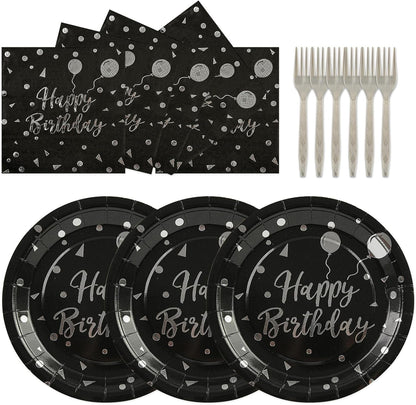 75PCS Paper Plates and Napkins Set - White and Gold Dot Disposable Party Dinnerware Includes Paper Plates, Napkins, Forks Decorations for 2026 New Year, Birthday, Wedding and Holiday, Serves 25