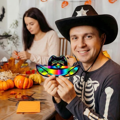 Hungdao 160 Pcs Western Cowboy Scratch Cards for Men Colorful Rainbow Cowboy Scratch Paper Art with Wooden Stylus for Adult Western Theme Birthday Party DIY Activities