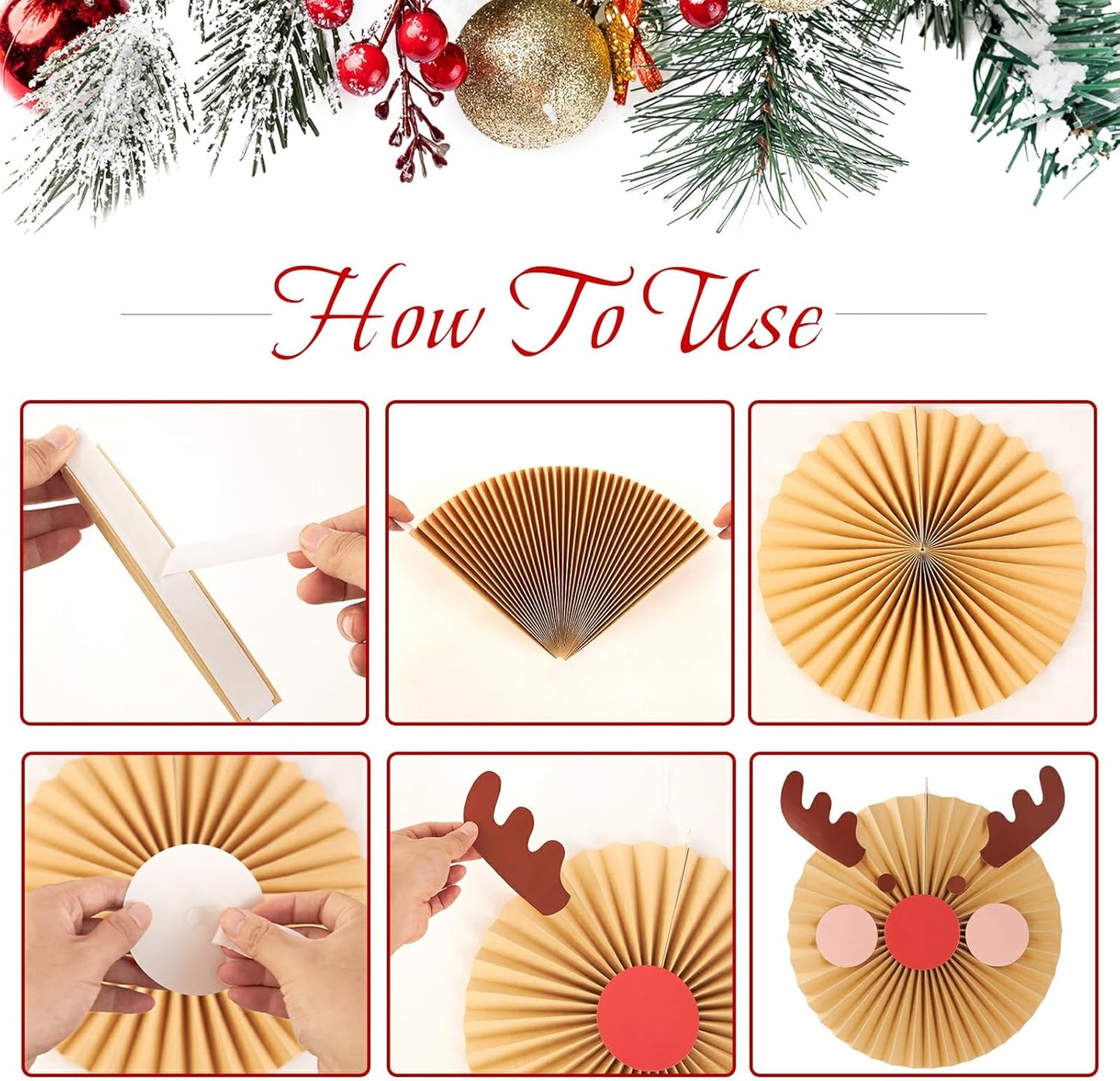 Easy Joy Paper Leaves Decorations for Wall Paper Fans Classroom Decoration Leaves Backdrop Decor Wall Decor,Set of 9