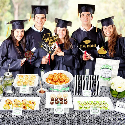2026 Graduation Photo Booth Props,22Pcs Graduation Photo Booth Props,Funny Grad Party Selfie Props,Black Gold Selfie Photo Frame for High School and College Grads