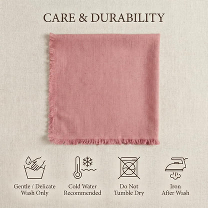 ACCENTHOME Natural Cotton Linen Napkin Set of 12 18x18 inch Dinner Napkins - Washable Soft Premium Hotel Quality Reusable Hemmed Edges Napkins Perfect Table Linens for Family Dinners, Weddings