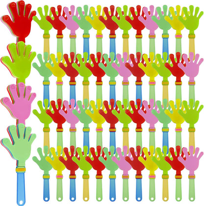Meooeck 300 Pcs Hand Clappers 7.5 Inch Hand Clappers Noisemakers Bulk Noise Makers Party Favors Cheer Noise Makers for Sporting Events Fiesta Birthday Reward Cheers Game Party (Mixed Colors)