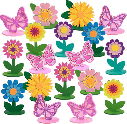 SUNBEAUTY 4PCS Honey Bee Honeycomb Centerpieces Decorations Yellow Bee Honeycomb Table Centerpieces with Sunflower Stickers for Baby Shower Birthday Gender Reveal Birthday Decoration