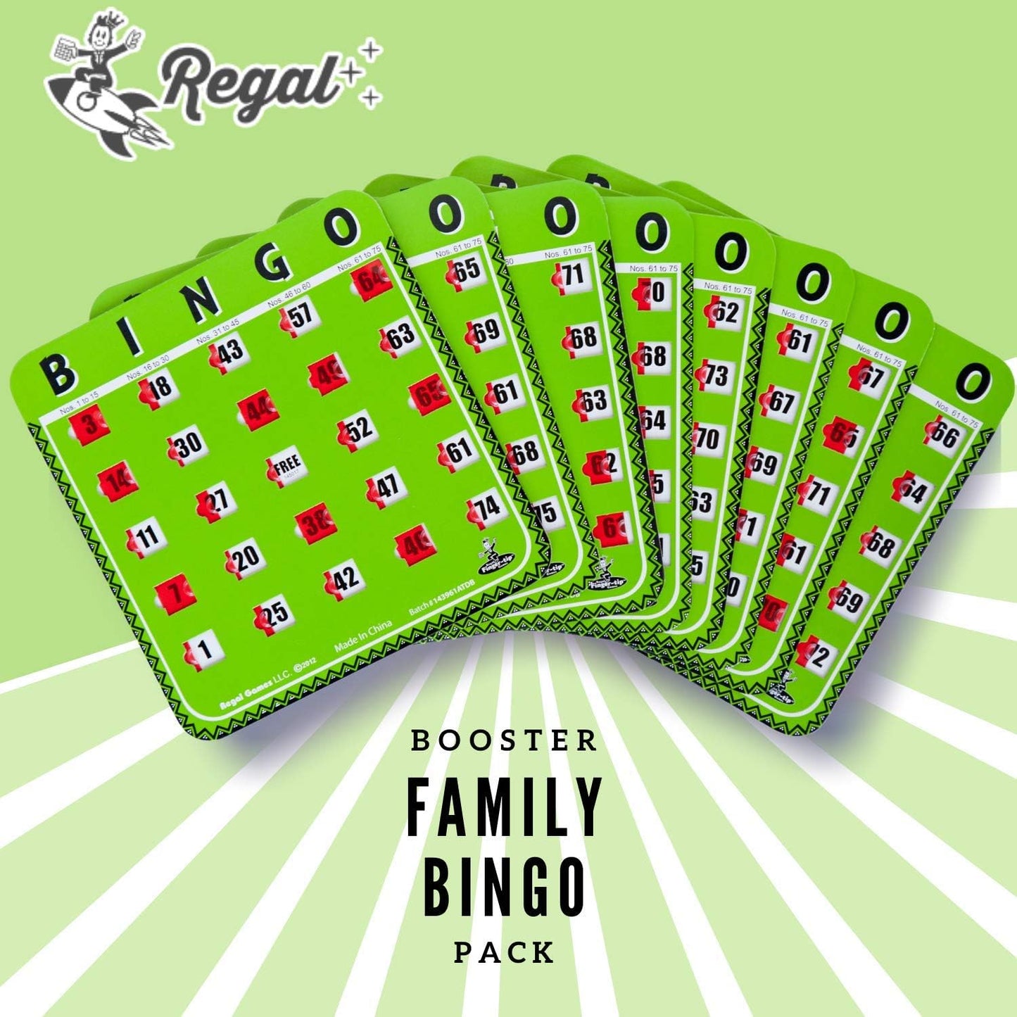 Regal Bingo Bulk Bingo Cards with Sliding Windows - Reusable Large Print Bingo Game Cards for Adults Large Group - 8 Pack, Yellow