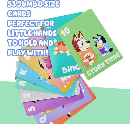 Bluey Bingo’s Bingo Card Game, Kids Image Matching Card Game with 40 Cards, 48 Chips and 12 Scoring Chips, Interactive Fun Games for Kids of Ages 3+