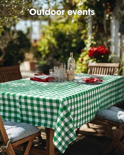 Pureegg Plastic Table Cloth Disposable 8 Pack, 54 x 108 Inch Table Cloths, Party, Picnic, Wedding, Decorative Tablecloths, Rectangle, White Plastic Cover, Leakproof & Sturdy, White