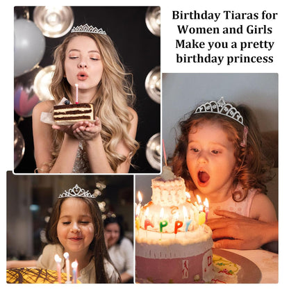 16 Pcs Tiaras Crowns Headbands for Women Girls Silver Princess Tiara Bulk Crown Tiaras Rapunzel Crown for Wedding Birthday Crystal Tiara for Prom, Bride, Pageant, Halloween