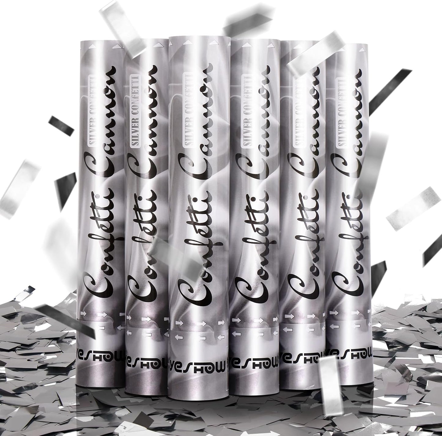 Confetti Cannon Party Poppers Gold,(6 pack) YESHOW Confetti Shooters Blaster for Birthday Graduation Wedding Christmas New Year’s Eve and Valentine's Day Any Celebrations