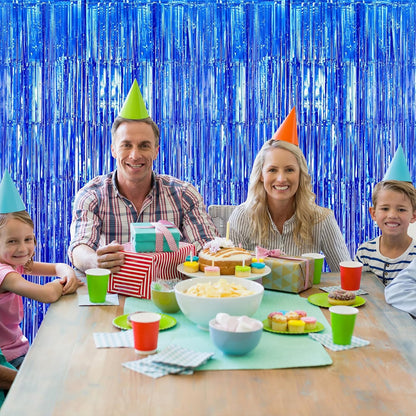 20 Pack Silver Foil Curtain Backdrop 3.2ft x 8.2ft Foil Fringe Backdrop Curtain Metallic Tinsel Foil Fringe Curtains Streamer Backdrop Curtains for Birthday Party Decorations Photo Booth (Silver)