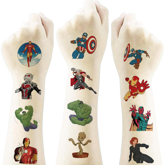 40Sheets Cartoon Mario Temporary Tattoos for Kids Birthday Party Favors Cute Mario Decoration Sticker Gifts for Girl Boys Home Activity Class Prizes Carnival Christmas Rewards