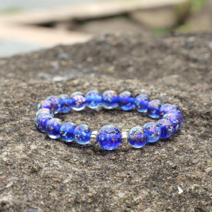Glass Beaded Bracelet Glowing Bracelet Luminous Beads Bracelet for Women Glass Mermaid Bracelet Bangles Anti Anxeity Healing Energy