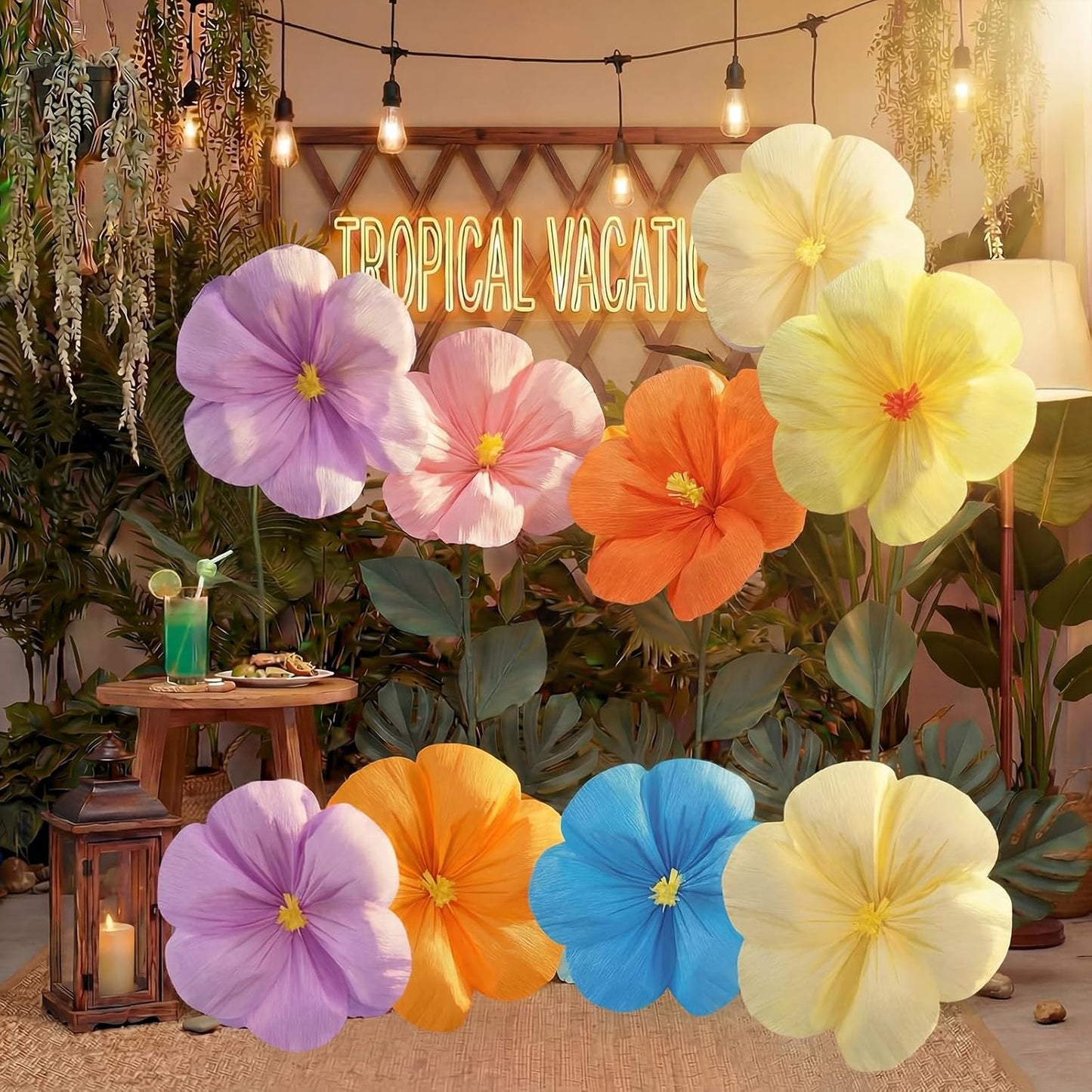 Giegxin 20 Pcs 31.5'', 23.6'', 11.8'', 9.8'' Pink Giant Paper Flower Boho Large Tissue Flower for Wall Pink Pom Pom Floral Decoration for Wall Wedding Bridal Shower Classroom Tea Party Birthday Decor