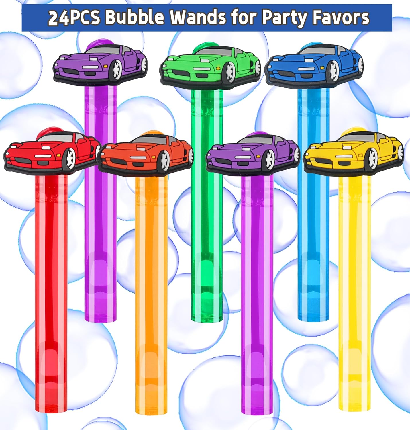 24PCS Animal Bubble Wands for Wild One Birthday Baby Shower Decorations Safari Jungle Theme Party Favors Supplies, Pinata Goodie Bags Filler, Classroom Prizes, Valentines Gifts, Easter Stuffers