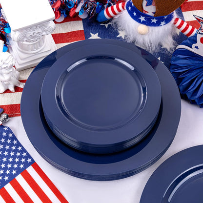 FLOWERCAT 60PCS White Plastic Plates - Heavy Duty White Disposable Plates for Mother's Day/Birthday Party/Wedding -serve for 30 guests Include 30PCS 10.25" & 30PCS 7.5" Plates for Party