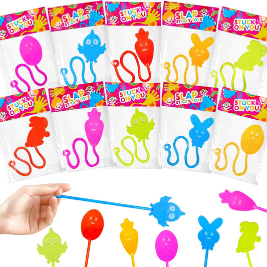 Easter Basket Goodie Bag Stuffers Party Favors for Kids,36 Pack Sticky Hands Toys Gifts for Toddlers,Easter Egg Pinata Treat Bags Fillers,Non Candy Classroom Prizes Essentials Stuff for Boys Girls
