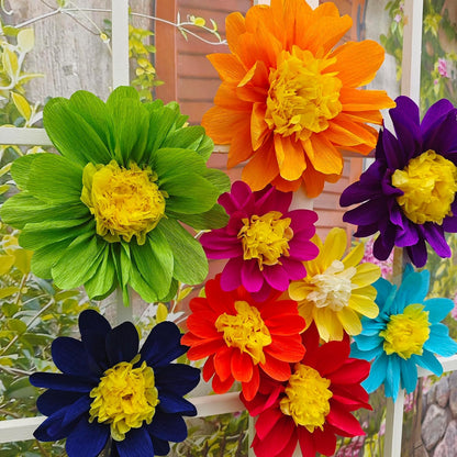 Crepe Paper Flower for Wall Decor Girls Birthday Party Backdrop Baby Shower Nursery Room Decoration Pack of 9 (Pastel)