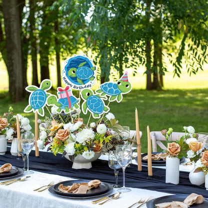 Beautiful Butterfly Centerpiece Sticks - Floral Baby Shower or Birthday Table Toppers - Butterfly Themed Gender Reveal Bridal Shower Party Decoration- Set of 15