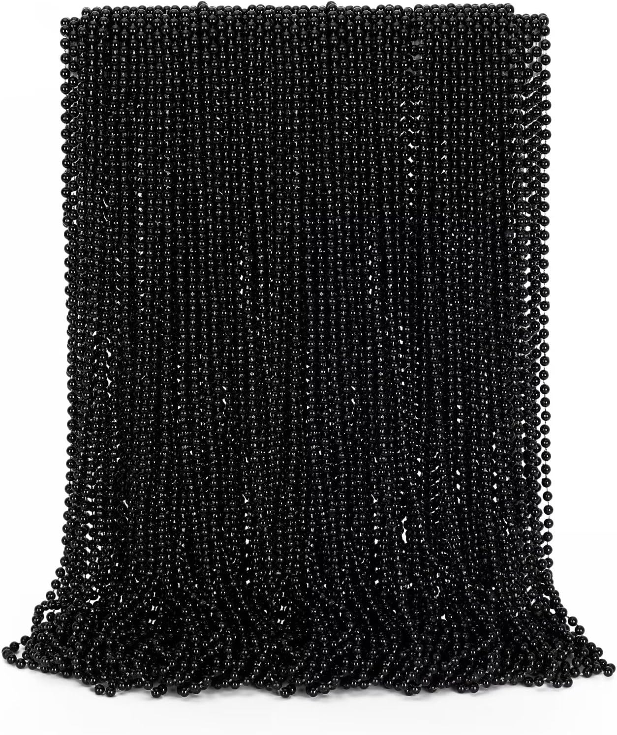 EOBOH 144PCS Mardi Gras Beads, Metallic 12 Kinds Bead Necklace Party Supplies, 33" Mardi Gras Necklace Costume Stuff, Festival Parade Throw Accessories for Wedding Birthday Celebrations Decorations