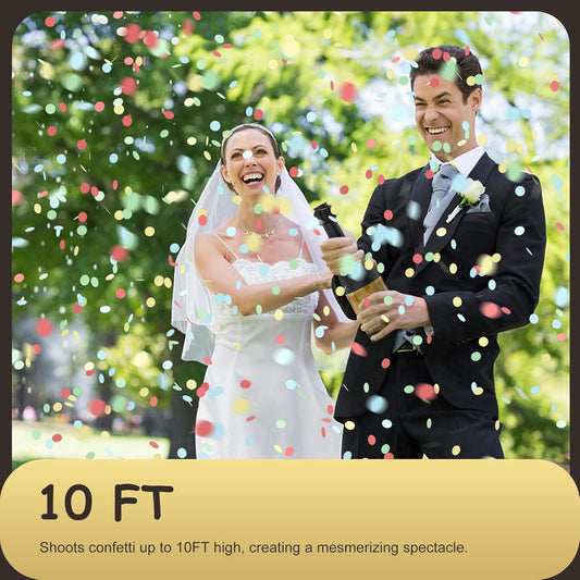 POPUPARTY Champagne Bottle Party gold confetti Popper - 15.3'' (2 Pcs.) - for Birthday,Graduation, Celebration, Wedding, New Year, Party Decoration
