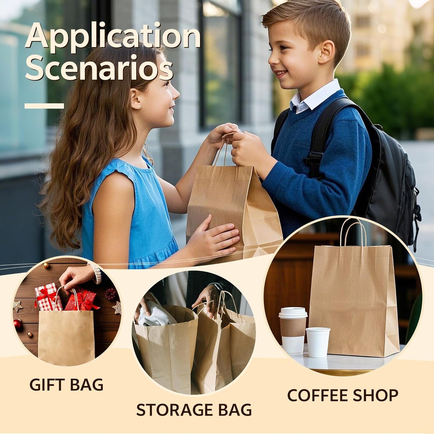 YEEHAW 24 Pack Small Gift Bags 5.8"×3.2"×8.25" Kraft Paper Bags with Handles, Party Favor Bags Bulk for Kids Birthday, Baby Shower, Crafts, Wedding, Party (6 Colors)
