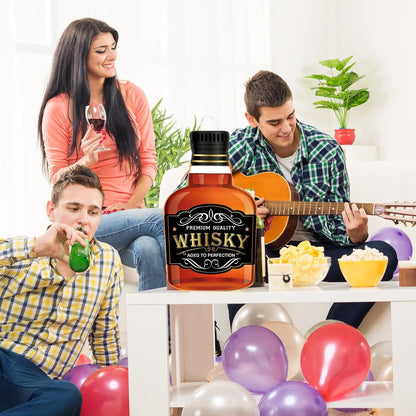 Panelee Adult Piñata with Stick Tassel Blindfold Confetti Beer Mug Piñata Champagne Whisky Tequila Bottle Set for Adult Women Men Bachelor Birthday Wedding Anniversary Party(Whisky)