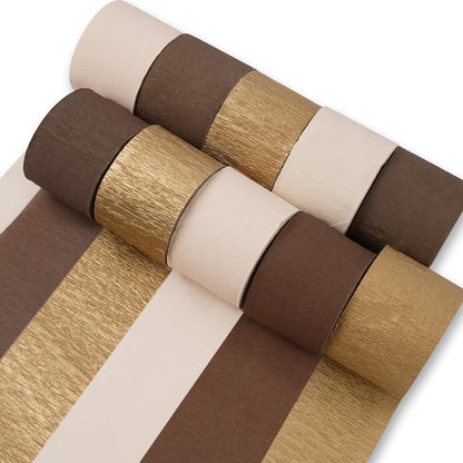 PartyWoo White Crepe Paper Streamers 10 Rolls 820 ft Pack of Pearl White Crepe Paper for Graduation Wedding Baby Shower Anniversary Gender Reveal Birthday Party Decorations (1.8 Inch x 82 Ft/Roll)