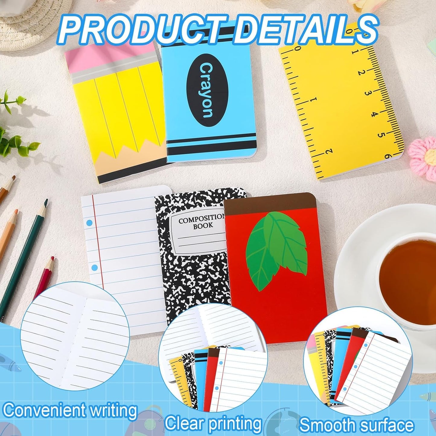 24 Pack Mini Hippie Groovy Notebooks Back to School Favors Small Pocket Size Retro Pink Blue Checked School Girl Notebooks for Students Teacher Appreciation Gift Employee Classroom Prize 5x3 Inch